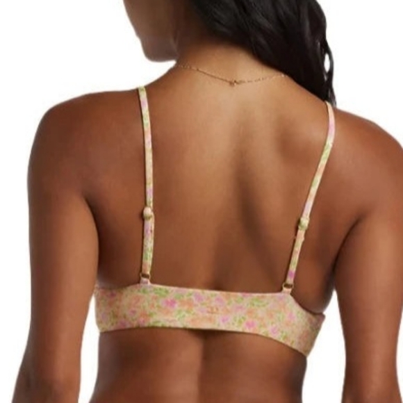 🐡BILLABONG CLASSIC PRINTED V-NECK BIKINI TOP SIZE S/8 - Picture 4 of 9